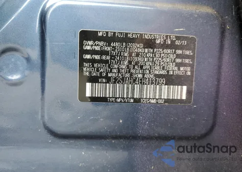 2014 Subaru Forester 2.5I Limited z USA, uszkodzony, nr VIN JF2SJAHC4EH413799